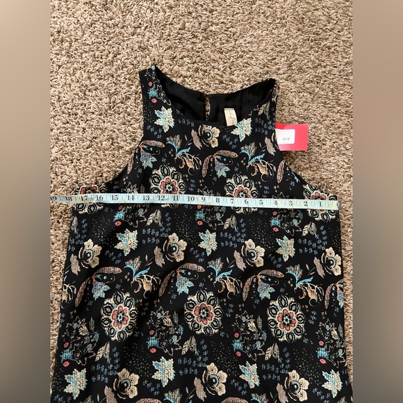Allison Joy Medium Black Multi print Sleeveless Shift Dress - Picture 3 of 9
